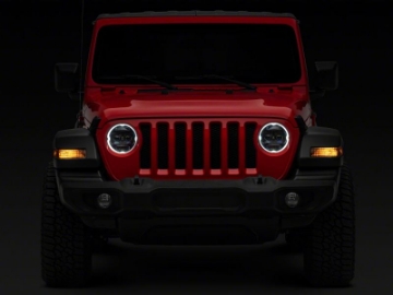 Picture of Raxiom 18-23 Jeep Wrangler JL Axial Series 9-In Angel Eye LED Headlights- Blk Housing Clear Lens