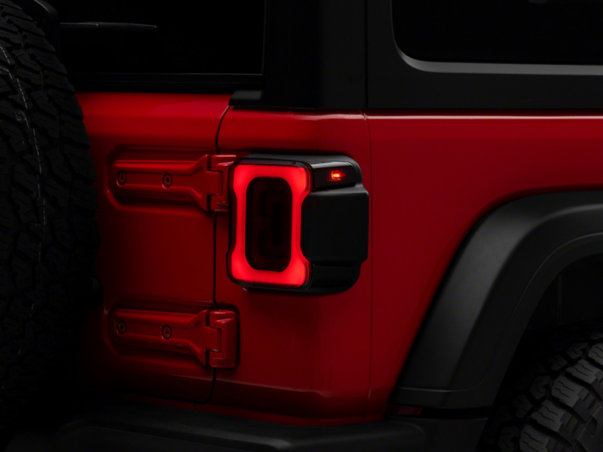Picture of Raxiom 18-23 Jeep Wrangler JL Axial Series Carver LED Tail Lights- Blk Housing Smoked Lens