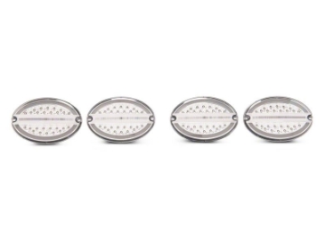 Picture of Raxiom 97-04 Chevrolet Corvette C5 Axial Series LED Tail Lights- Chrome Housing Clear Lens