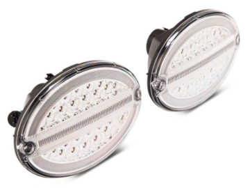 Picture of Raxiom 97-04 Chevrolet Corvette C5 Axial Series LED Tail Lights- Chrome Housing Clear Lens