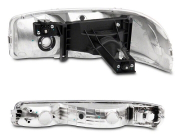 Picture of Raxiom 99-06 GMC Sierra 1500 Axial Series OEM Crystal Rep Headlights- Chrome Housing Clear Lens