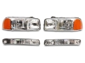 Picture of Raxiom 99-06 GMC Sierra 1500 Axial Series OEM Crystal Rep Headlights- Chrome Housing Clear Lens