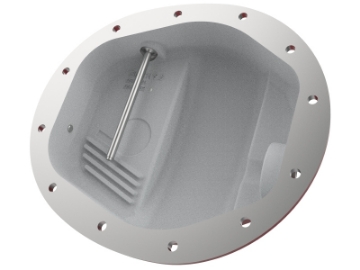 Picture of aFe Pro Series GMCH 9-5 Rear Diff Cover Red w- Machined Fins 19-20 GM Silverado-Sierra 1500