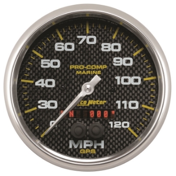 Picture of Autometer Marine Carbon Fiber 5in 120mph GPS Speedometer
