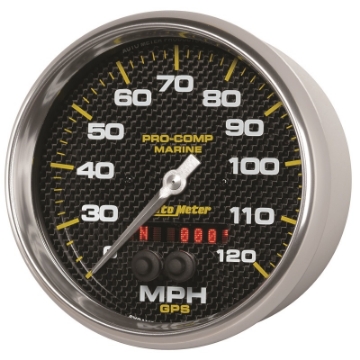 Picture of Autometer Marine Carbon Fiber 5in 120mph GPS Speedometer