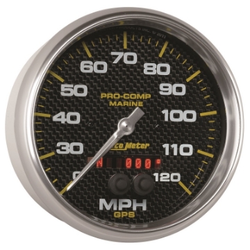 Picture of Autometer Marine Carbon Fiber 5in 120mph GPS Speedometer
