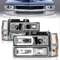 Picture of ANZO 88-98 Chevrolet C1500 Crystal Headlights w-Light Bar Chrome Housing w- Signal Side Markers 8Pcs