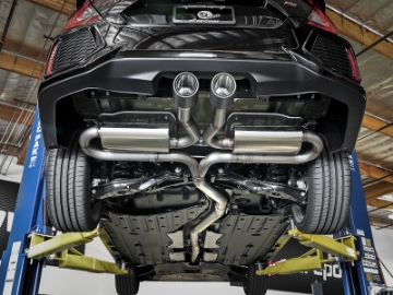 Picture of aFe Takeda 3in 304 SS Cat-Back Exhaust System w- Carbon Tips 2017+ Honda Civic Si 4dr I4 1-5L t