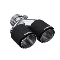 Picture of MBRP 3in ID - Dual 4in OD Out Staggered L 9-37in - R 9-87in Dual Wall Carbon Fiber Univ Exhaust Tip