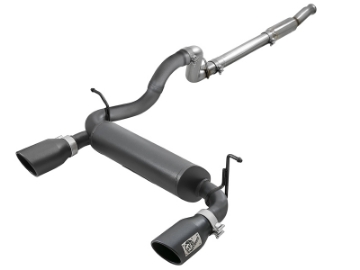 Picture of aFe Rebel Series 409 Stainless Steel Cat-Back Exhaust 18-21 Jeep Wrangler JL 2-0L t - Black Tip