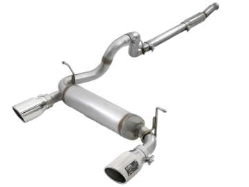 Picture of aFe Rebel Series 409 Stainless Steel Cat-Back Exhaust 18-21 Jeep Wrangler JL 2-0L t - Polished Tip