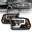 Picture of ANZO 2009-2020 Dodge Ram 1500 Full LED Square Projector Headlights w- Chrome Housing Black Amber