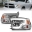 Picture of ANZO 2009-2020 Dodge Ram 1500 Full LED Square Projector Headlights w- Chrome Housing Chrome Amber