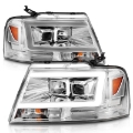Picture of ANZO 2004-2008 Ford  F-150 Projector Headlights w- Light Bar Chrome Housing