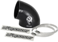 Picture of aFe Magnum FORCE CAI Univ- Silicone 3-5in to 3in ID - 75 Deg- Elbow Reducing Coupler - Black