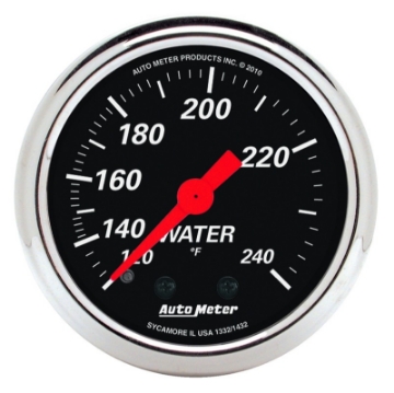 Picture of Autometer Designer Black 2 1-16in 120-240 Deg F Mechanical Water Temp Gauge