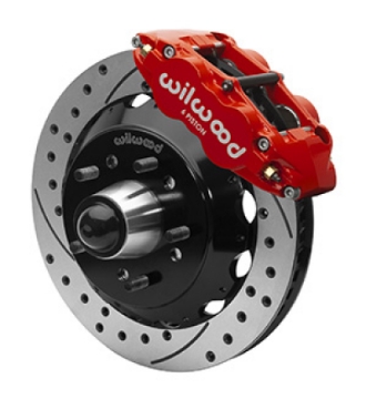 Picture of Wilwood Forged Narrow Superlite 6R Front Big Brake Kit 13-06in Drilled Rotors 88-98 C1500 - Red
