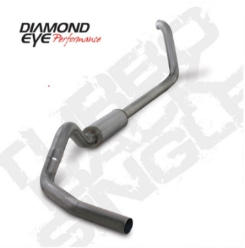 Picture of Diamond Eye KIT 4in Turbo Back SGL SS: 00-03 FORD 7-3L F250-F350
