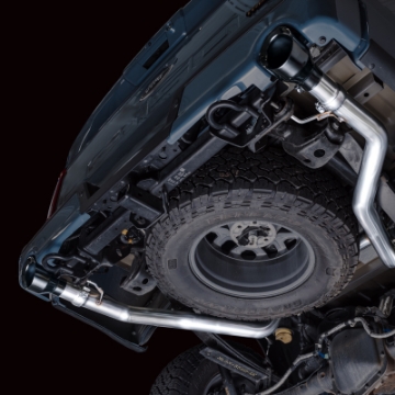 Picture of AWE Tuning 2021+ Ford F-150 Tremor w- Bumper Cutouts 0FG Resonated Catback - Diamond Black Tips