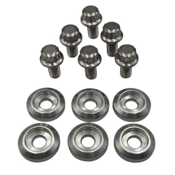 Picture of BLOX Racing New Fender Washers Kit M6 12pt - 6pc Large Diameter Silver