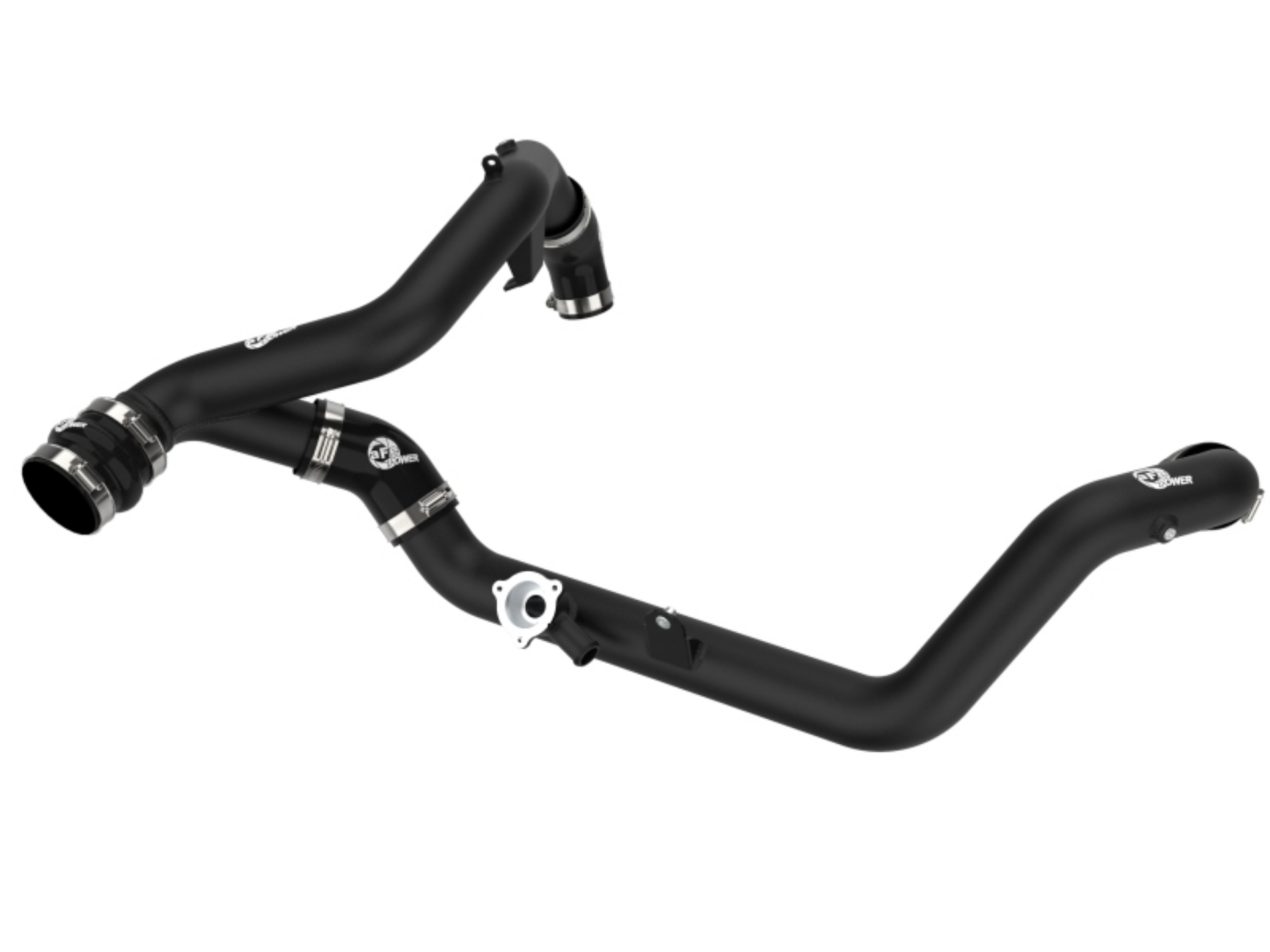 Picture of aFe Bladerunner 2-1-4 IN Aluminum Hot Charge Pipe Black 20-23 Ford Explorer-Explorer ST - Black
