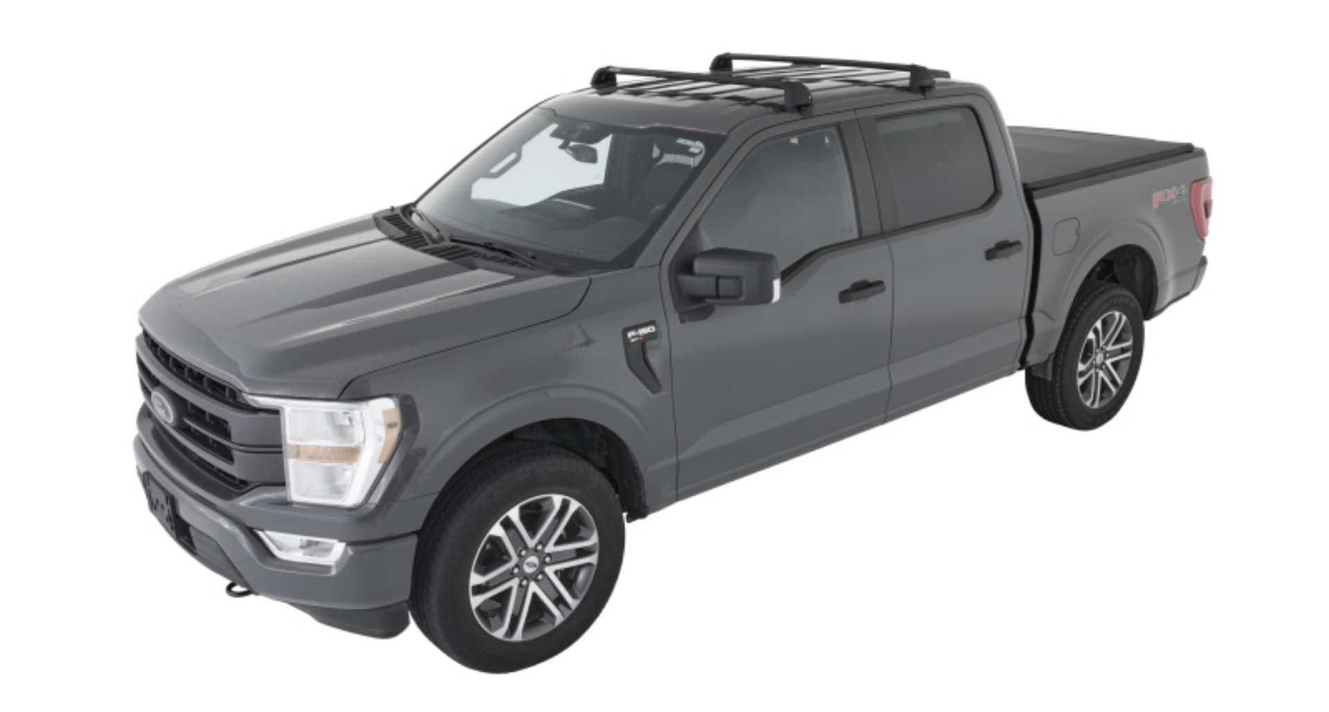 Picture of Rhino-Rack 04-08 Ford F150 Supercrew Vortex ROC25 Flush 2 Bar Roof Rack - Black