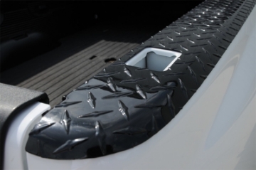 Picture of Deezee 07-13 Chevrolet Silverado Bed Cap Wrap W-Stake Pockets Black-Tread Aluminum 5 1-2Ft Bed