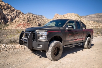 Picture of Deezee 99-23 Chevrolet-GMC-Dodge-Ford Full Size Truck Hex Series -Super Cab Side Steps Txt Blk