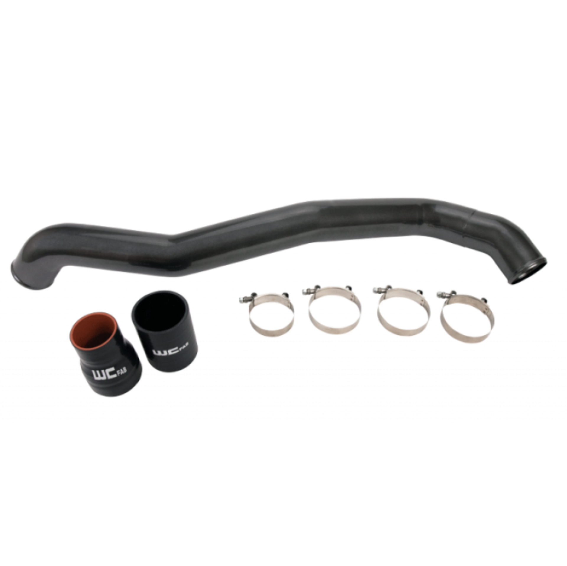 Picture of Wehrli 11-16 Chevrolet 6-6L LML Duramax Driver Side 3in Intercooler Pipe - Flat Black