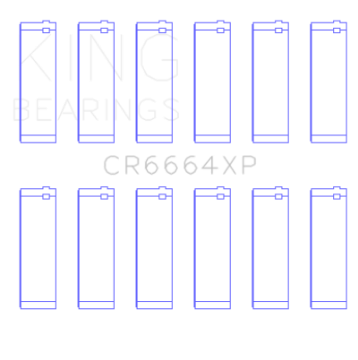Picture of King Engine Bearings Buick V6 Size 0-010 Oversized XP - Series Performance Rod Bearing Set