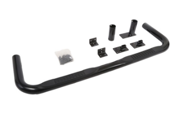 Picture of Deezee Universal Tubes - 3In Round Universal - Black Steel ExtCab