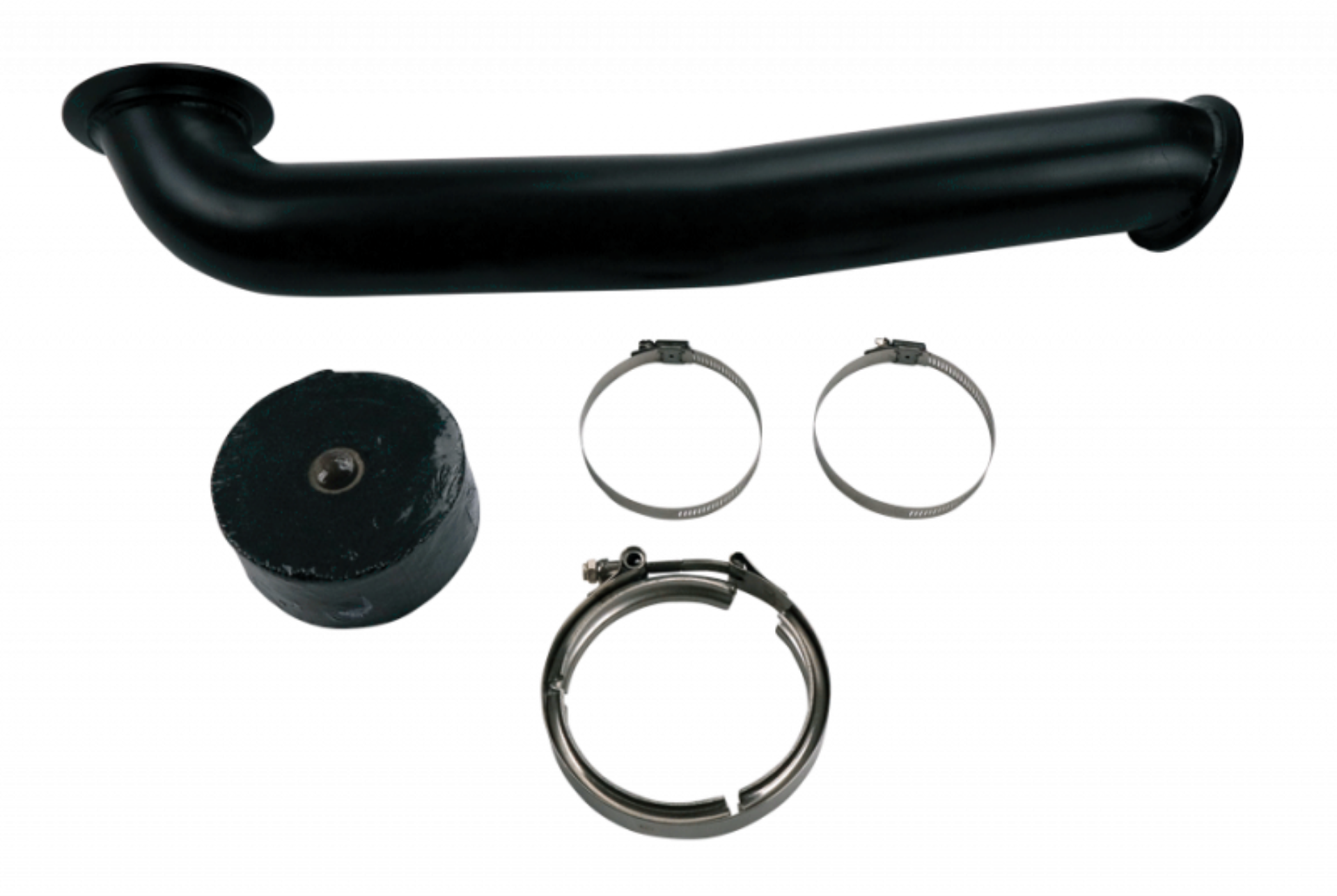 Picture of Wehrli GMC-Chevrolet LLY-LBZ-LMM Duramax 6-6L w S400 Single Turbo 3in Down Pipe - Black
