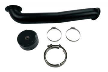 Picture of Wehrli GMC-Chevrolet LLY-LBZ-LMM Duramax 6-6L w S400 Single Turbo 3in Down Pipe - Black