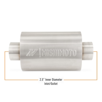 Picture of Mishimoto Universal Resonator with 2-5in Inlet-Outlet - Brushed