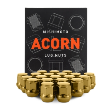 Picture of Mishimoto Steel Acorn Lug Nuts M12 x 1-5 - 20pc Set - Gold