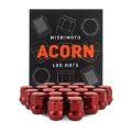Picture of Mishimoto Steel Acorn Lug Nuts M12 x 1-5 - 20pc Set - Red