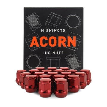 Picture of Mishimoto Steel Acorn Lug Nuts M12 x 1-5 - 20pc Set - Red