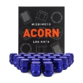 Picture of Mishimoto Steel Acorn Lug Nuts M12 x 1-5 - 24pc Set - Blue
