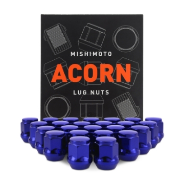 Picture of Mishimoto Steel Acorn Lug Nuts M14 x 1-5 - 24pc Set - Blue