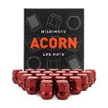 Picture of Mishimoto Steel Acorn Lug Nuts M14 x 1-5 - 24pc Set - Red
