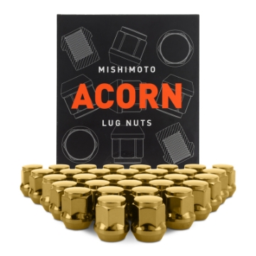 Picture of Mishimoto Steel Acorn Lug Nuts M14 x 1-5 - 32pc Set - Gold