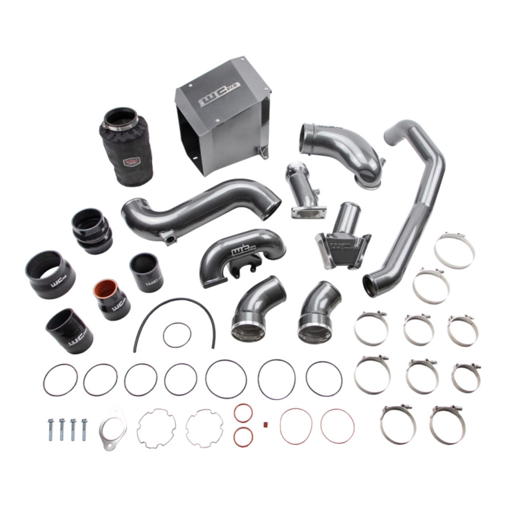 Picture of Wehrli 06-07 Chevrolet Duramax 6-6L LBZ Stage 2 High Flow Intake Bundle Kit - Bronze Chrome