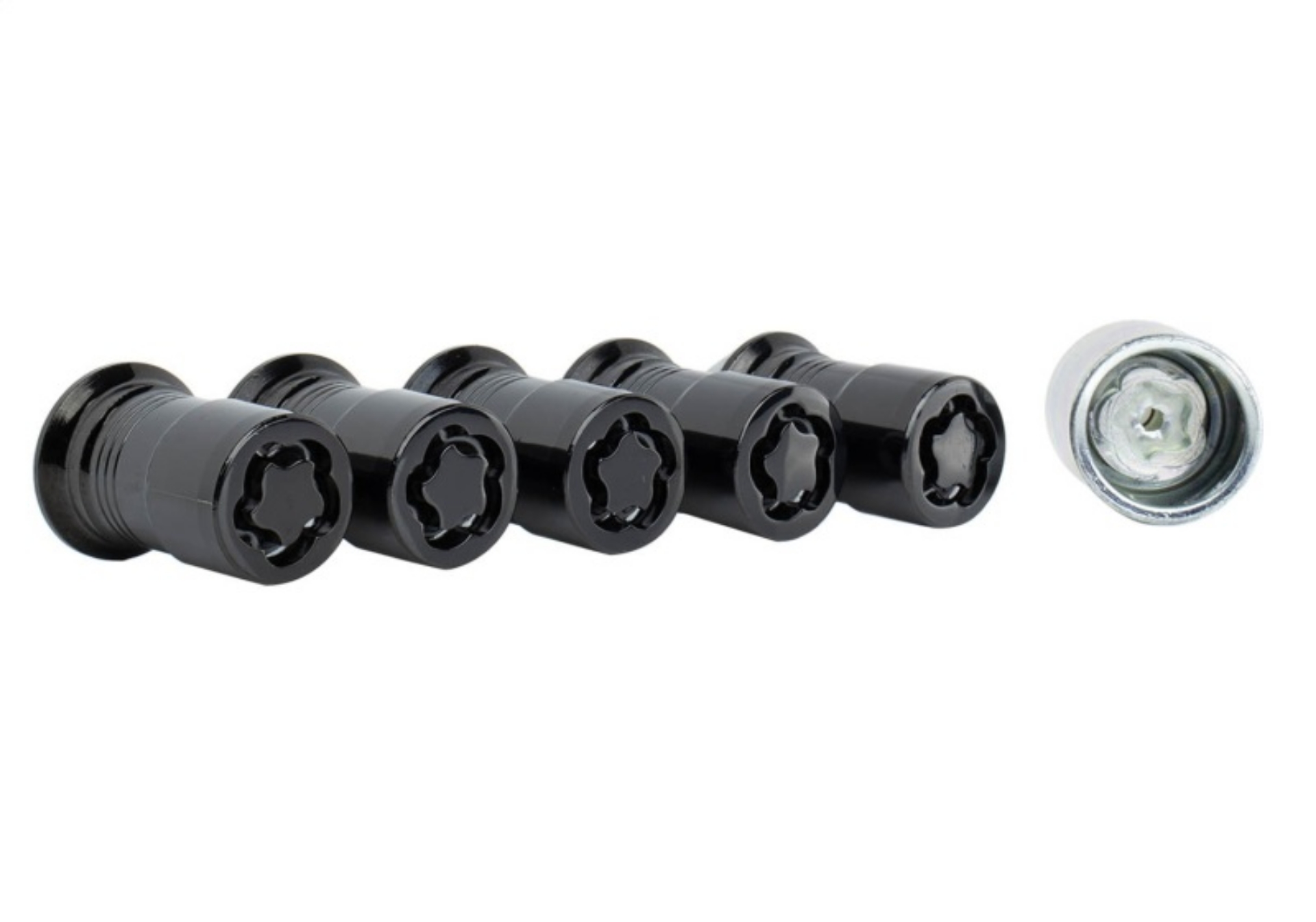 Picture of Ford Racing 2023+ Ford Bronco Raptor M14 x 1-5 Black Security Lug Nut Kit - Set of 5