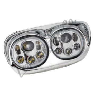 Picture of Letric Lighting Hdlght Dual W-Halo 5-75in Chr