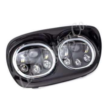 Picture of Letric Lighting Hdlght Dual W-Halo 5-75in Blk