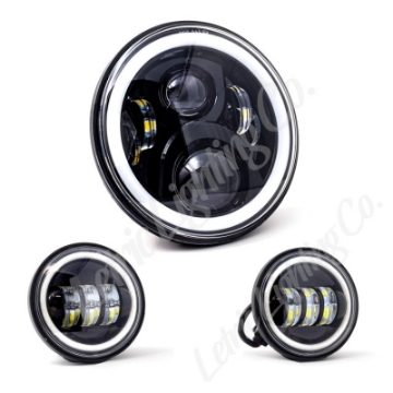 Picture of Letric Lighting 7in Led Black Full-Halo Indian