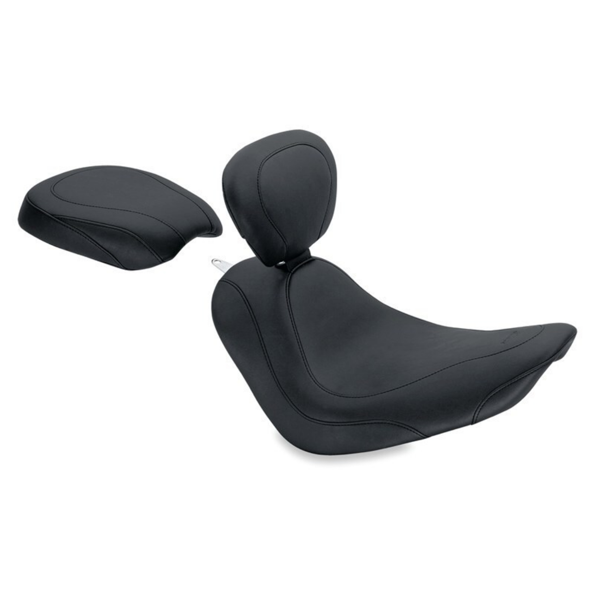 Picture of Mustang 06-17 Harley Softail Wide Tire200mmWide Tripper Solo Seat w-Driver Backrest - Black