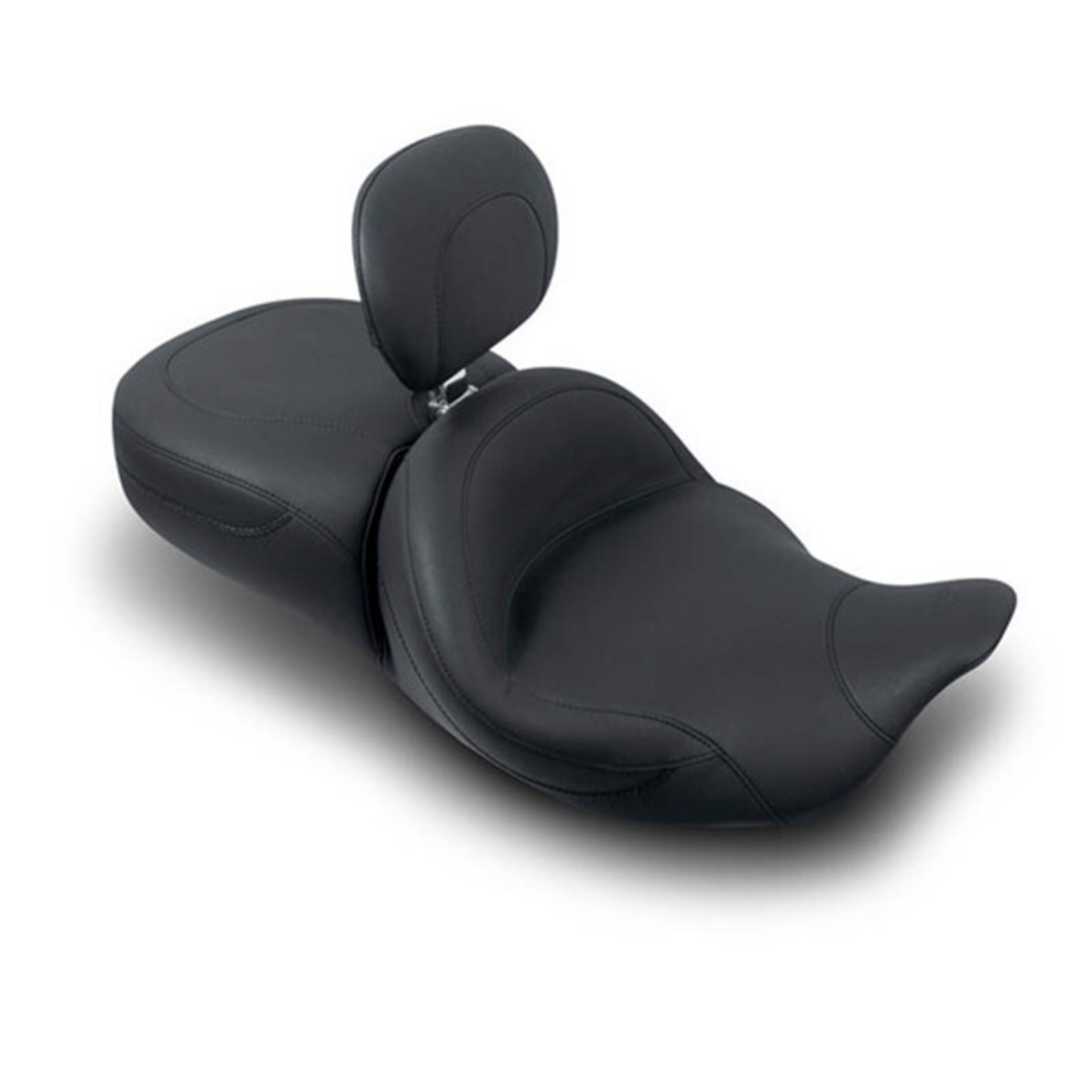 Picture of Mustang 08-21 Harley Electra Glide,Rd King,Str Glide Touring Heated 1PC Seat w-Driver Backrest-Black