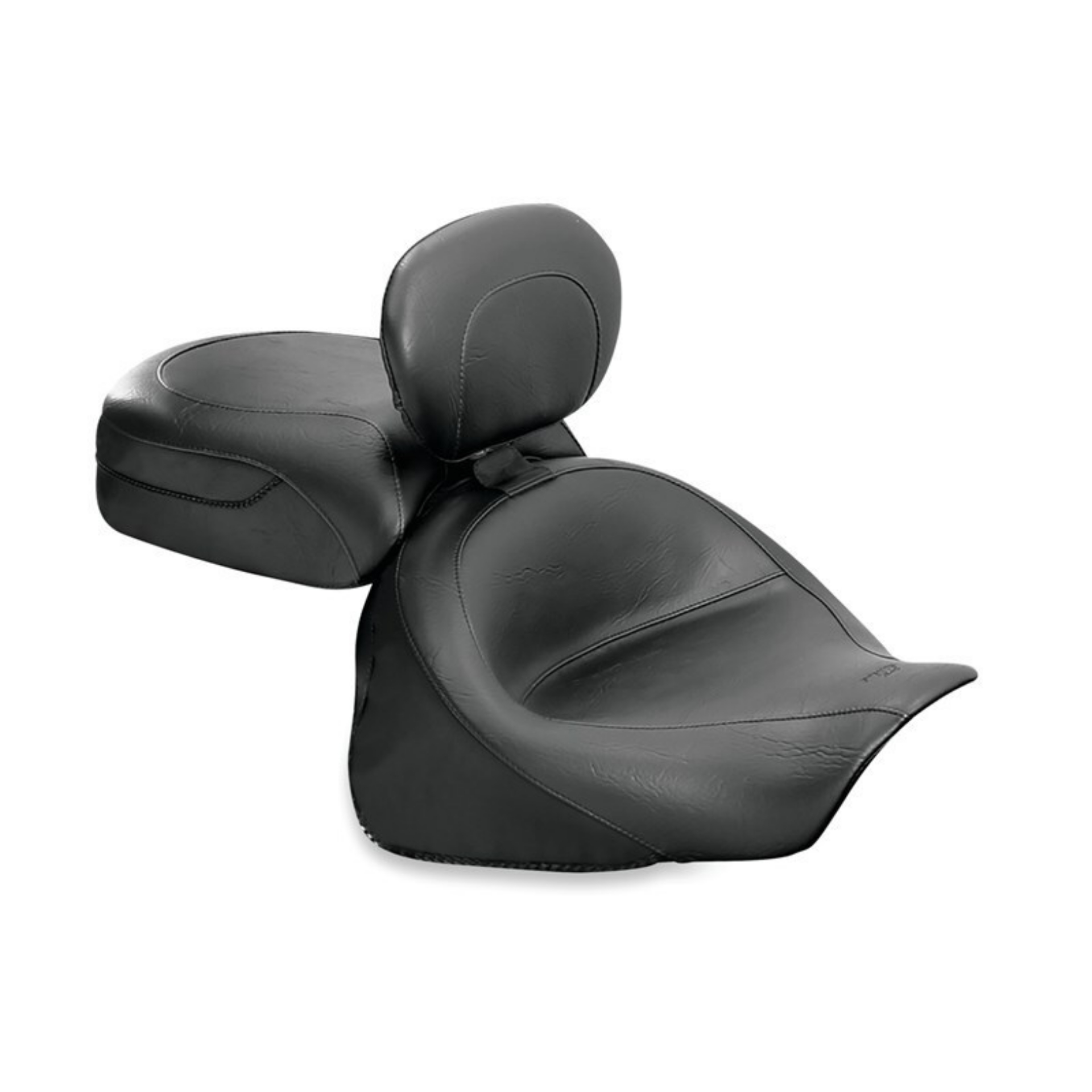 Picture of Mustang 03-08 Kawasaki Vulcan 1600 Classic, 05-08 Nomad Tour 2PC Seat w-Driver Backrest - Black