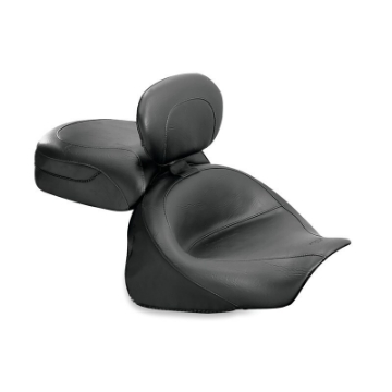 Picture of Mustang 03-08 Kawasaki Vulcan 1600 Classic, 05-08 Nomad Tour 2PC Seat w-Driver Backrest - Black